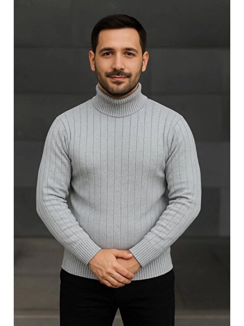 Jane's Erkek Balıkcı Yaka Bağazlı Triko Kazak