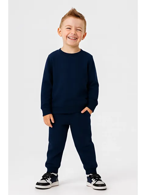 Mai Perla Unisex Karyoka Detaylı İçi Yünlü Kışlık Eşofman Takımı (1-5 Yaş)