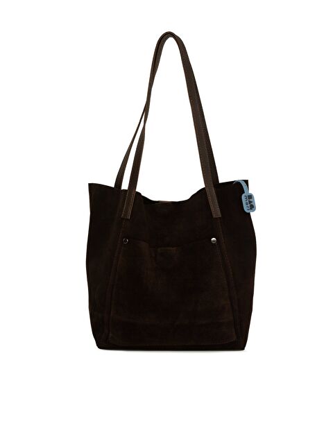 Bagmori Hakiki Yarma Deri Cepli Tote Çanta - S000001375-19413