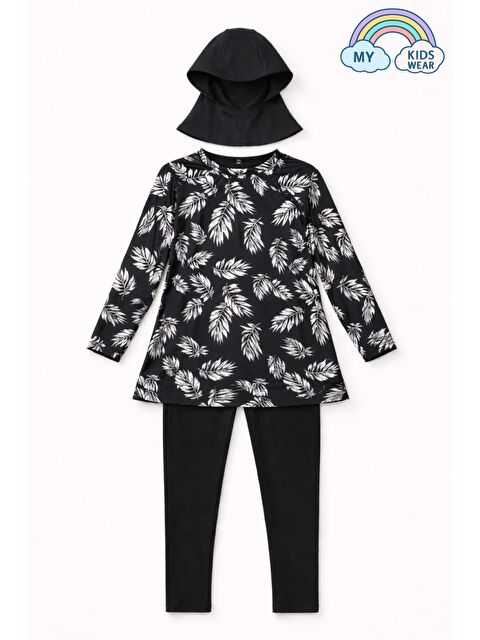 My Kids Wear Kız Çocuk  Mayo 3’lü Takım (Üst + Tayt + Bone) 12565 - S000513061-37424