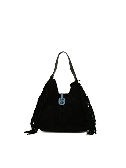 Bagmori Hakiki Süet Deri Püsküllü Mini Salaş Çanta - S000506255-19351