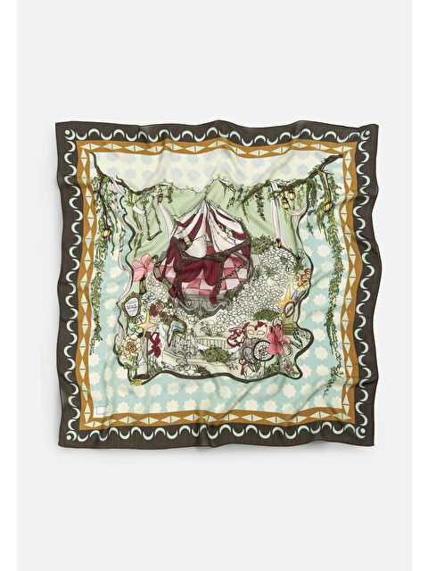 Fresh Scarfs STARLIGHT HARMONY DESEN FLOŞ VİSKON EŞARP SECRET FOREST - S000506258-23173