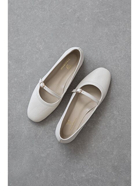 Straswans Wigins Kadın Hakiki Deri Babet Bej - S000513064-19928