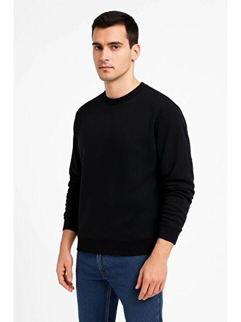 Jane's Erkek Üç İplik Düz Bisiklet Yaka Sweatshirt