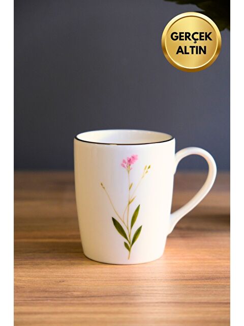 TABAK EVİ Porselen Natura Çuha Kulplu Mug Kupa 9cm 220ml Tekli - S000485586-23173