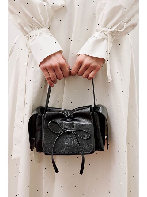 Manuka Lyra Fiyonklu Çanta Siyah - S000506267-19351