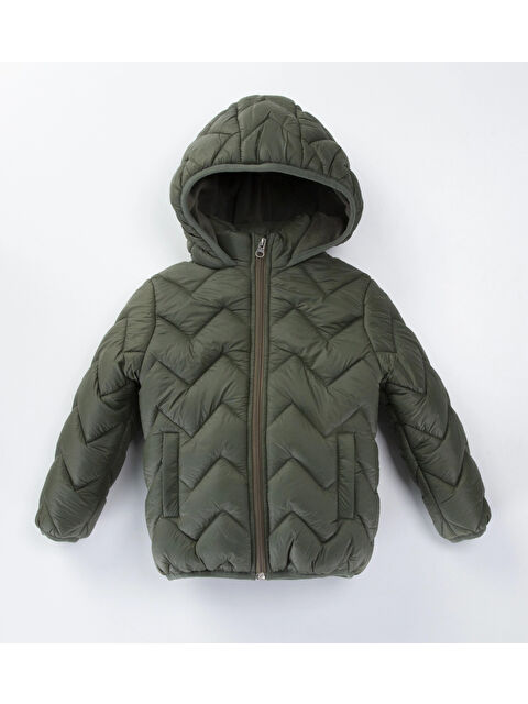 Myhanne Desenli Kapüşonlu Erkek Çocuk Mont 51328 - S000446249-18547