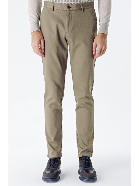 İMZA Camel Pamuklu Yandan Cepli Casual Slim Fit Chino Pantolon 1003235120 - S000349799-4557
