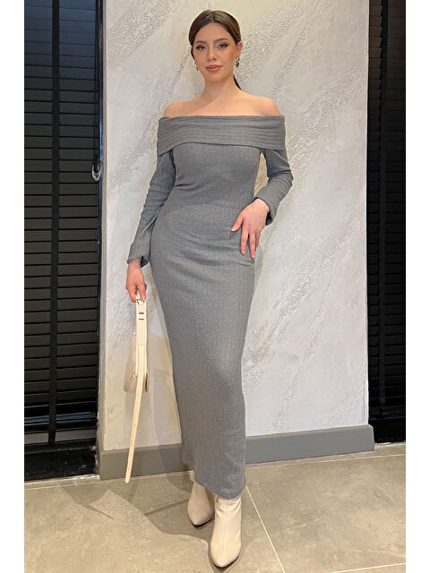 Gülseli Madonna Yaka Kadın Uzun Elbise - S000332235-29351