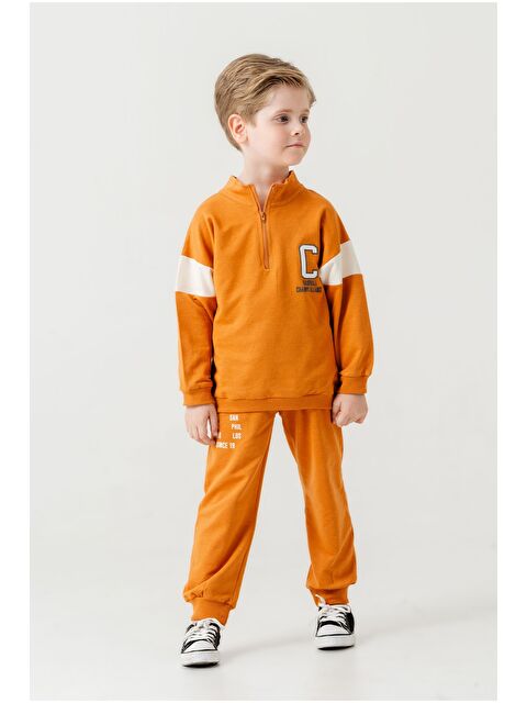 cassolını Erkek Çocuk Yarım Fermuarlı Mevsimlik Eşofman Takımı