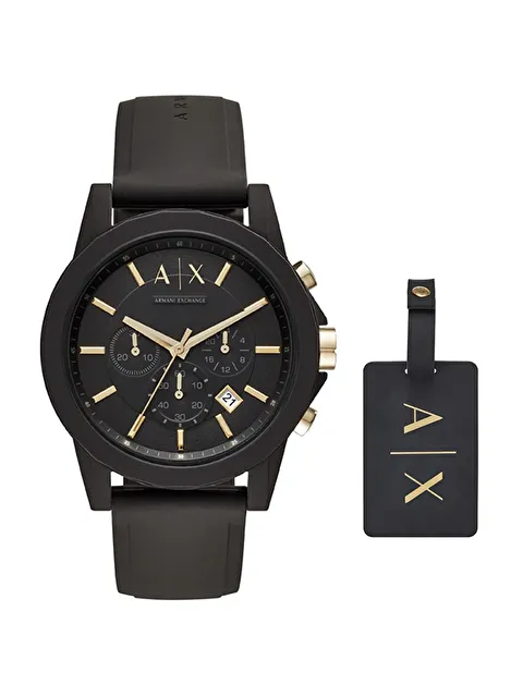 Armani Exchange AX7105 Erkek Set Kol Saati ve Valiz Etiketi - S000476305-19351
