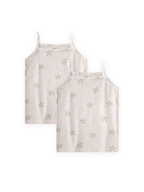 CİGİT İp Askılı Kız Atlet Üçlü Deniz Yıldızı Yeşil