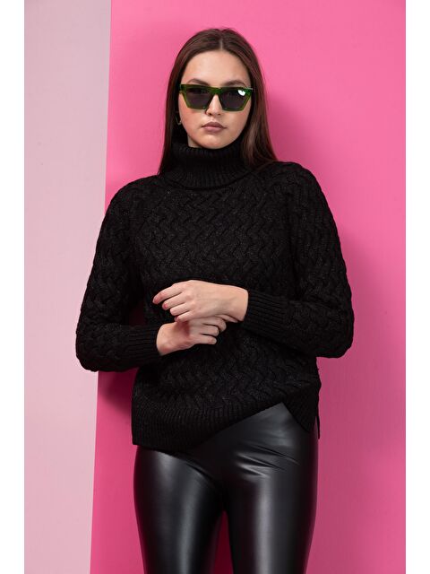 Rodi Kadın Sim Garnili Hasır Örgü Triko  Kazak - S000294159-19351