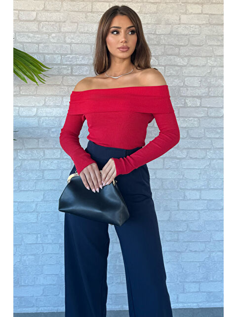 Gülseli Kadın Madonna Yaka Kaşkorse Bluz - S000289703-20045