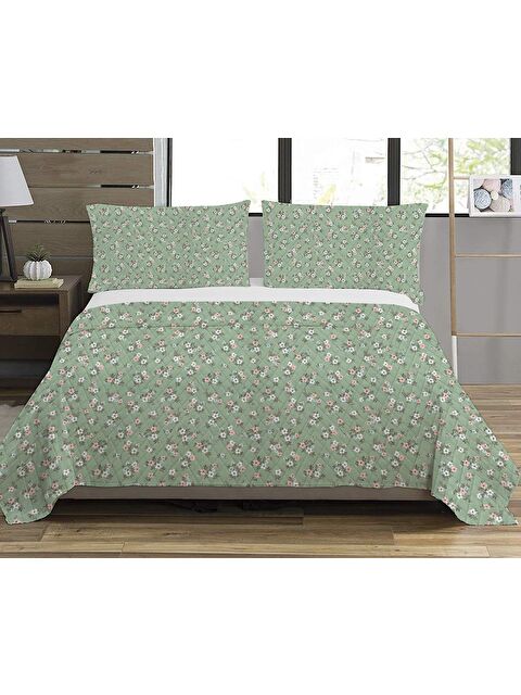 Evmila Çiçek Desen Çift Kişilik Baskılı Pike (200x220 Cm) - S000213158-23173