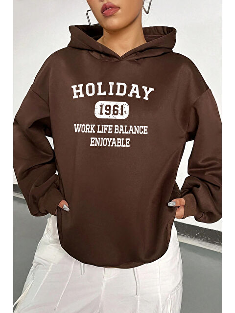 uyguntarz Holiday Baskılı Unisex Oversize Sweatshirt - S000265608-17365