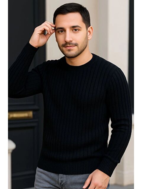 Jane's Erkek Bisiklet Yuvarlak Yaka Triko Kazak