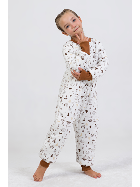 Cantoy Kız Erkek Çocuk Kalın Elyaf Dolgulu Premium Kalite 2.5 Tog Desenli Uyku Tulumu - S000265671-6419