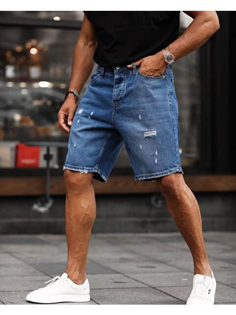 Jane's Erkek Mavi Detaylı Şort