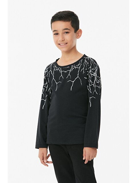 Fullamoda Baskılı Geniş Yaka Unisex Çocuk Body - S000109040-19351