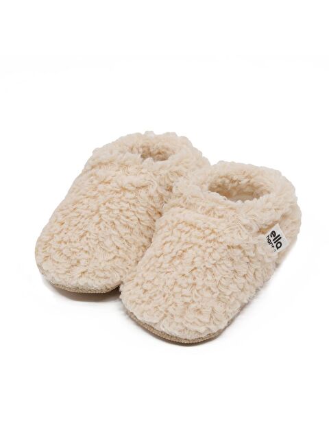 Ella Bonna Teddy Bebek Patiği Ev Pandufu, Kaydırmaz Taban, Organik Pamuk Astar Kreş Ayakkabısı - S000253375-19928