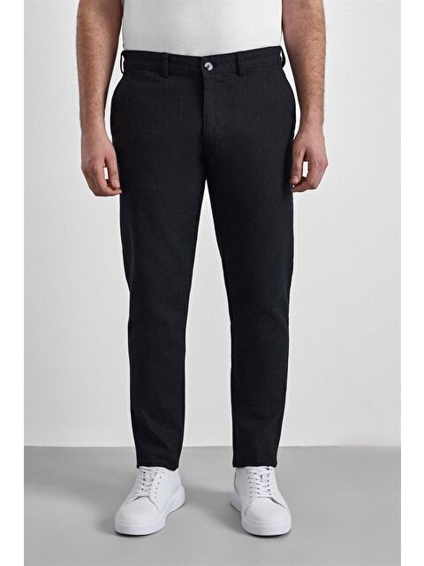 Süvari Siyah Slim Casual Pantolon
