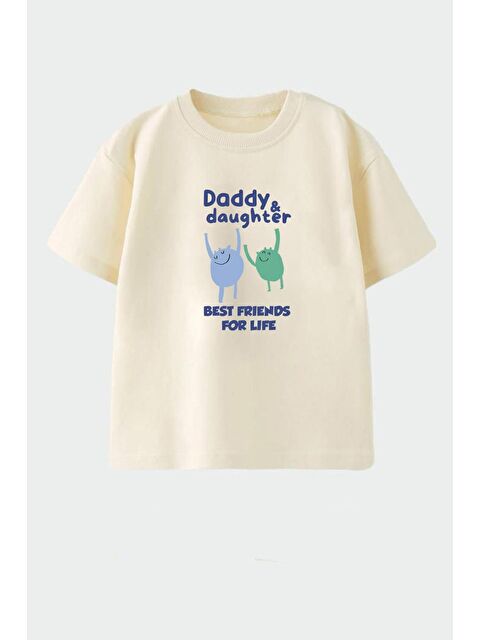 Monila Kız Çocuk Pamuklu Bisiklet Yaka Baskılı T-Shirt - S000514668-25636