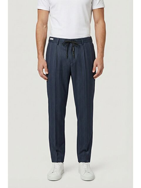 Sabri Özel Giotelli Erkek Viskon Karışımlı Klasik Haki Pantolon