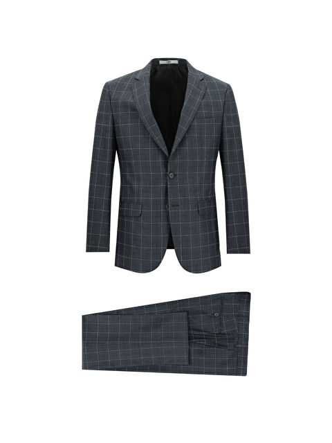 Kiğılı Regular Fit Kareli Takım Elbise - S000409898-29666