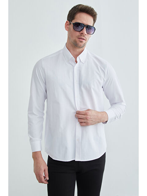 Fullamoda Basic Düğmeli Uzun Kollu Gömlek