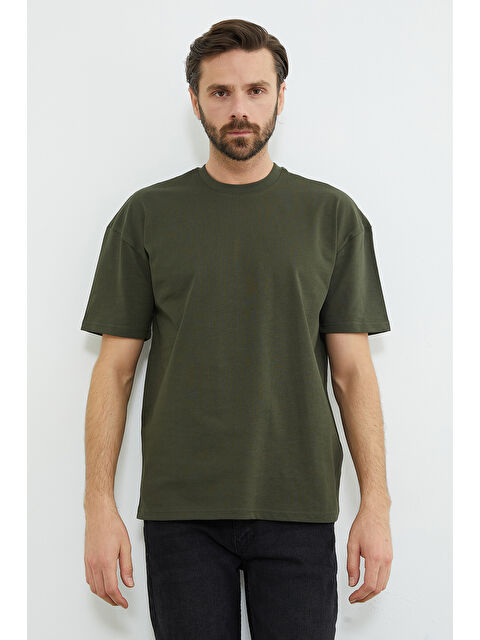 Fullamoda Basic Bisiklet Yaka Oversize Tişört