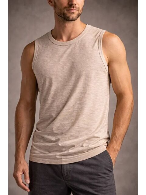 Jane's Erkek Flamlı Kumaş Sıfır Kolsuz Atlet