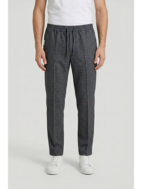 Sabri Özel Giotelli Erkek Yün Karışımlı Klasik Gri Günlük Pantolon