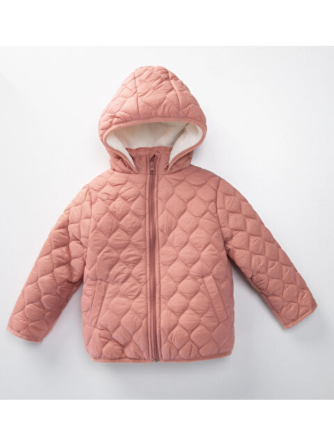 Myhanne Desenli Kapüşonlu Kız Çocuk Mont 50142 - S000446254-23490