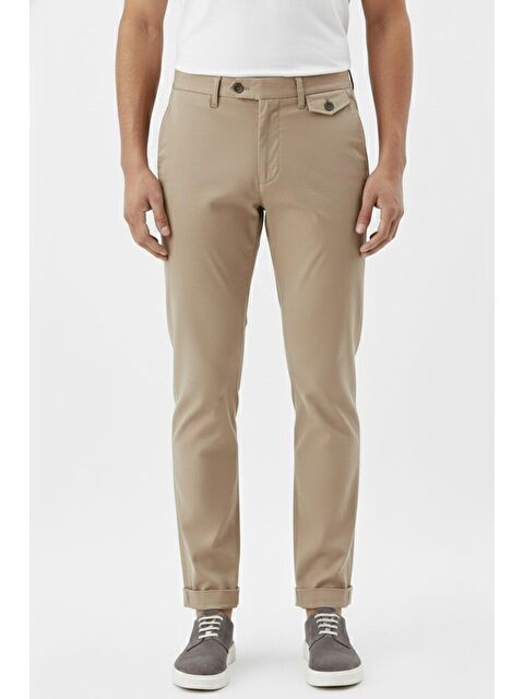Sabri Özel Giotelli Vizon Regular Fit Dokuma Chino Erkek Pantolon - S000525655-26429