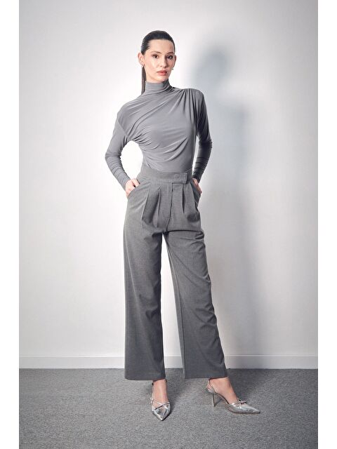 Fullamoda Cırt Cırtlı Fermuarlı Palazzo Kumaş Pantolon - S000329294-29666