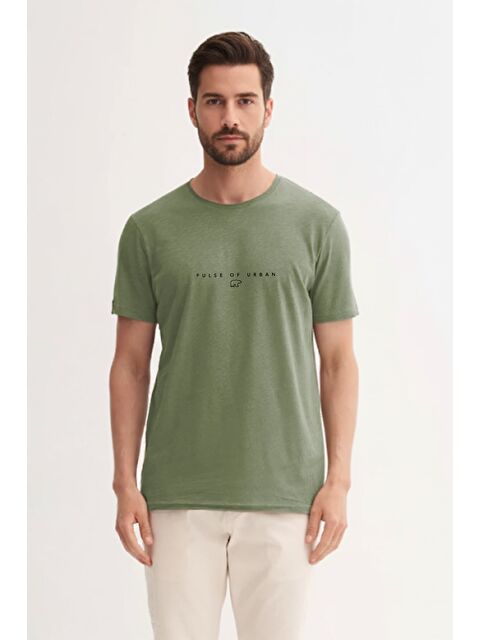 Bad Bear Pulse Soluk Yeşil Erkek Baskılı Tişört