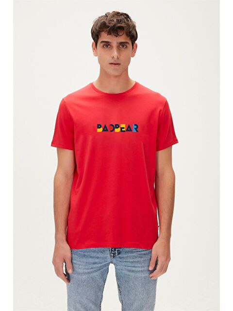 Bad Bear Retro Colors Kırmızı Erkek Baskılı Tişört