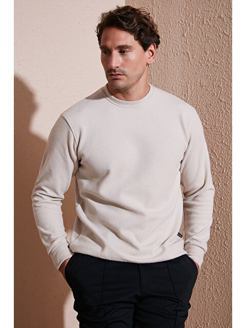 Buratti Slim Fit Bisiklet Yaka Pamuklu Erkek Büyük Beden Kazak 456201 - S000000790-19928