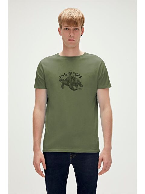 Bad Bear Caretta Pulse Soluk Yeşil Erkek Baskılı Tişört