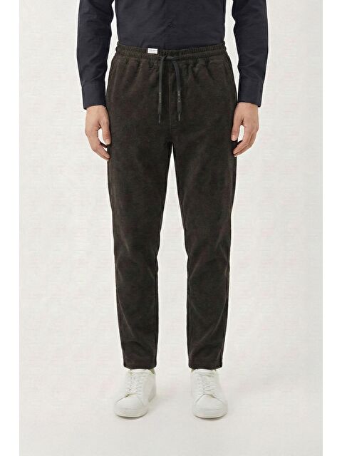 Sabri Özel Giotelli Kahve Dokuma Kumaş Normal Bel Standart Boy Erkek Pantolon - S000525657-19413