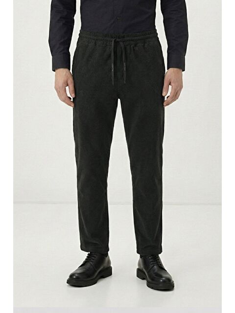 Sabri Özel Giotelli Yeşil Dokuma Kumaş Normal Bel Standart Boy Erkek Pantolon - S000525659-18194