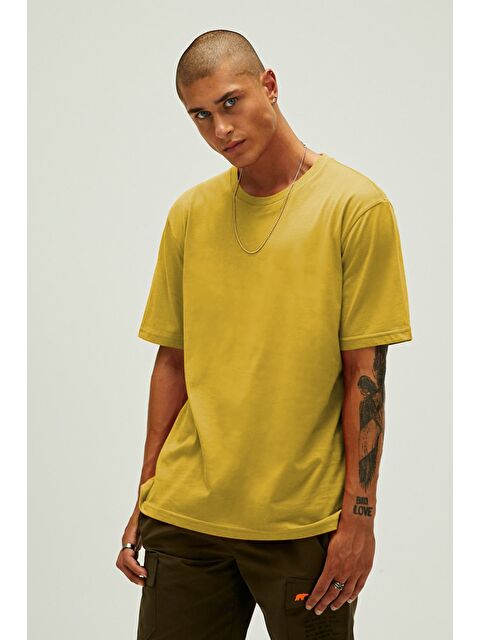 Bad Bear Routıne Sarı Basic Erkek Tişört