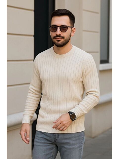 Jane's Erkek Bisiklet Yuvarlak Yaka Triko Kazak