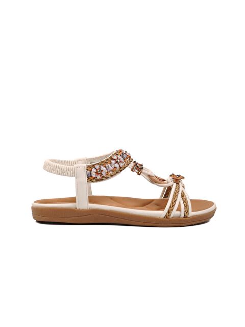 Voyager Beyaz Hakiki Deri Kadın Sandalet 9636 - S000210572-20063