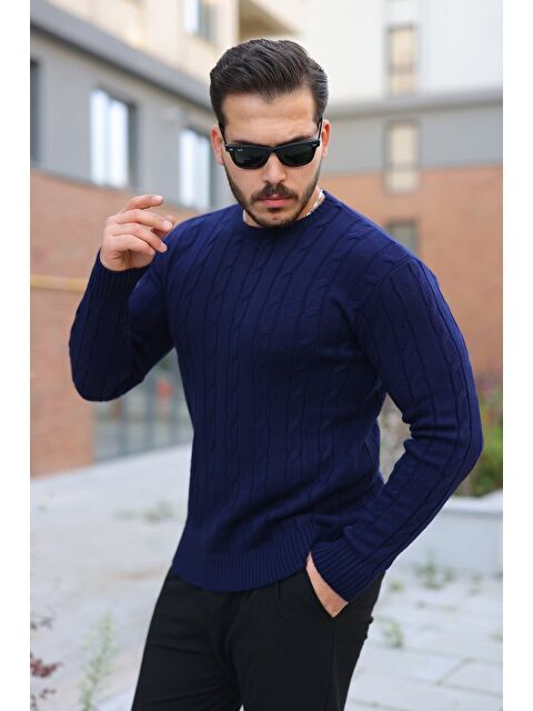 Jane's Erkek örgü Desen Bisiklet Yaka Kazak