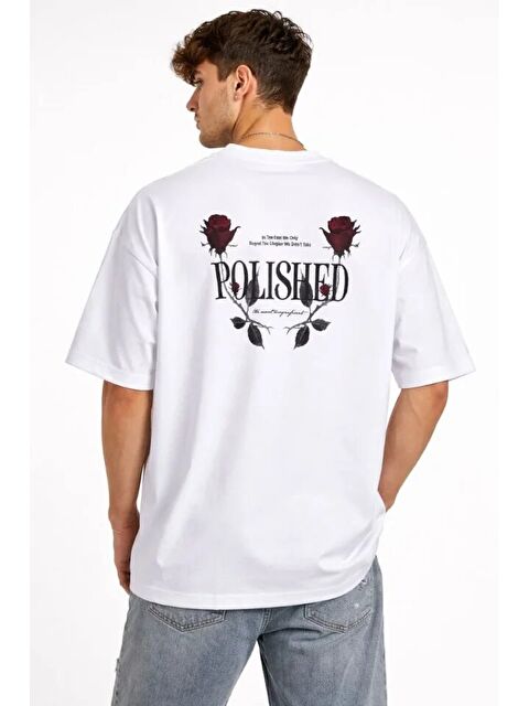 Jane's Erkek Bisiklet Yaka Baskılı Kısa Kollu Tişört