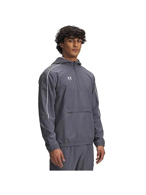 Under Armour Challenger Warmup Erkek Gri Kapüşonlu Ceket - S000522344-20600