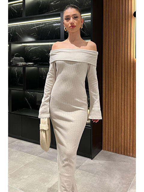 Gülseli Madonna Yaka Kadın Uzun Elbise - S000332235-25636