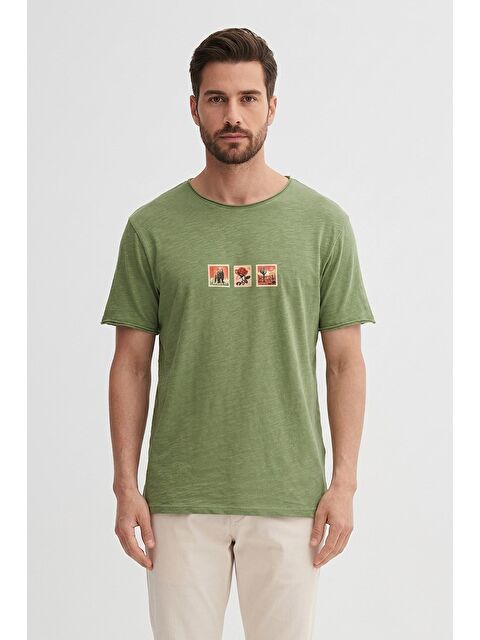 Bad Bear Rose Soluk Yeşil Erkek Baskılı Tişört